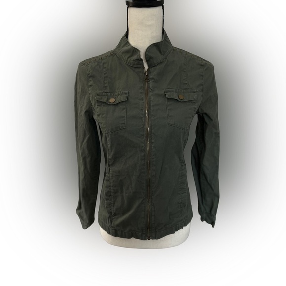 Epic Threads - “Be Awesome” Moto Jacket Girls Sequence Boho Army - Picture 3 of 6
